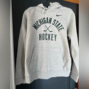 Nike Gray Michigan State Hockey Hooded Sweatshirt